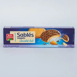 BISCUIT SABLES NAPPES CHOCOLAT LAIT BF 195G