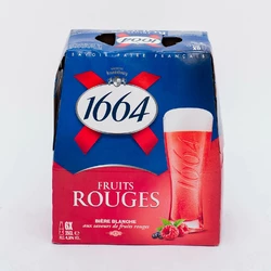 PACK BIERE BLANCHE FRUITS ROUGES 1664 25CL X6