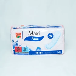 SERVIETTES HYGIENIQUES MAXI NUIT BELLE FRANCE X12