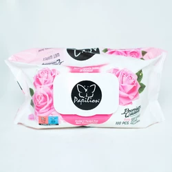 LINGETTES BEBE PAPILION ROSE X100